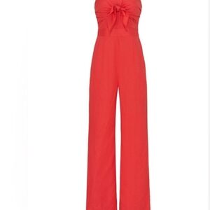 Derek Lam Alene Strapless Tie-Front Jumpsuit